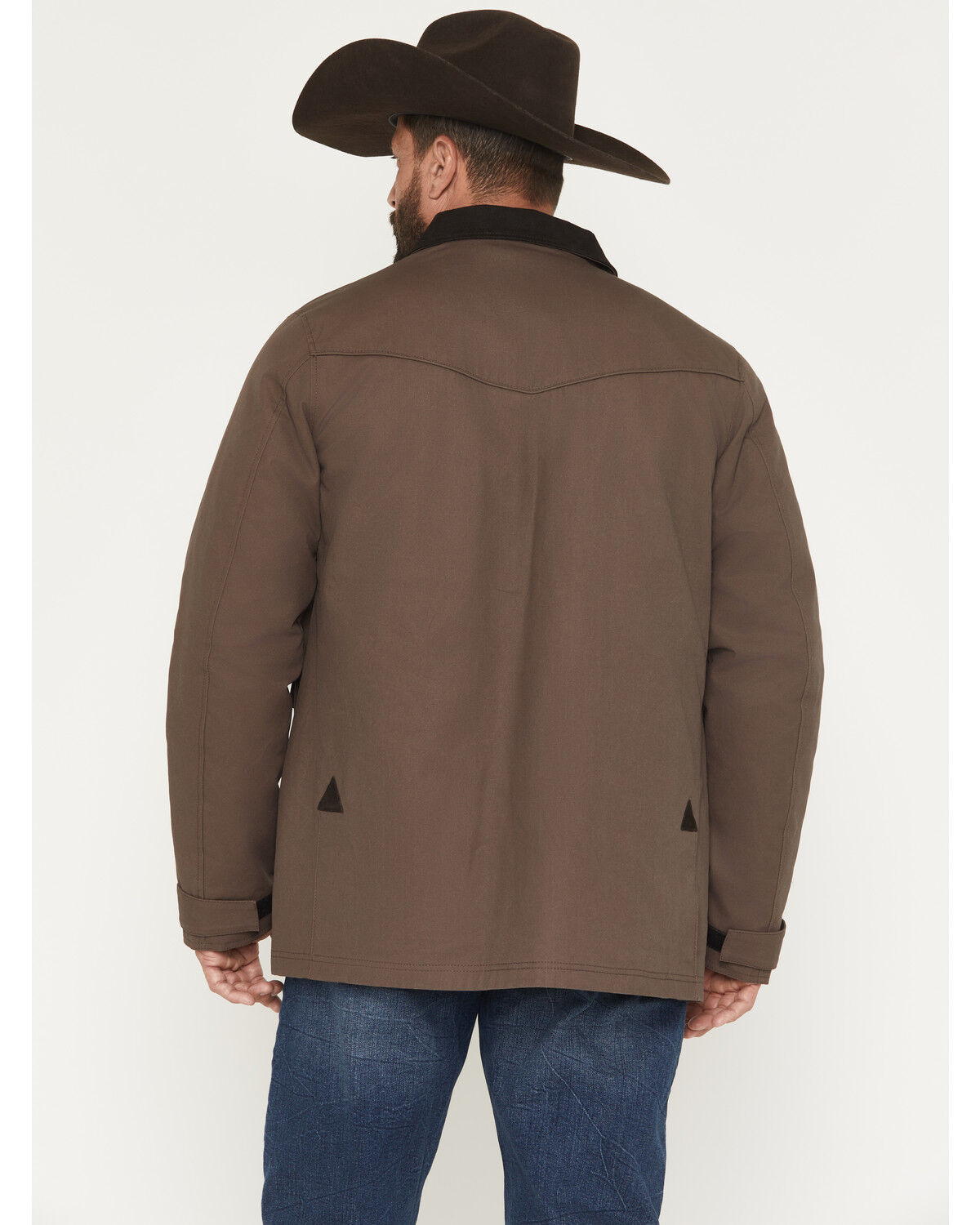 Image #4 - Cody James Men's Weston Canvas Long Rancher Jacket, Dark Brown, hi-res