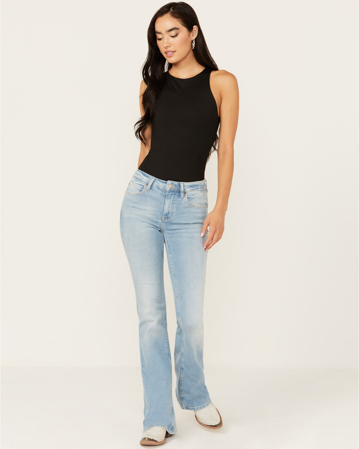 Image #1 - Idyllwind Women's Rebel Mid Rise Bootcut Stretch Denim Jeans, Light Wash, hi-res