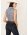 Image #4 - Rough Stock by Panhandle Women's Palm Tree Sleeveless Pearl Snap Western Shirt, Blue, hi-res