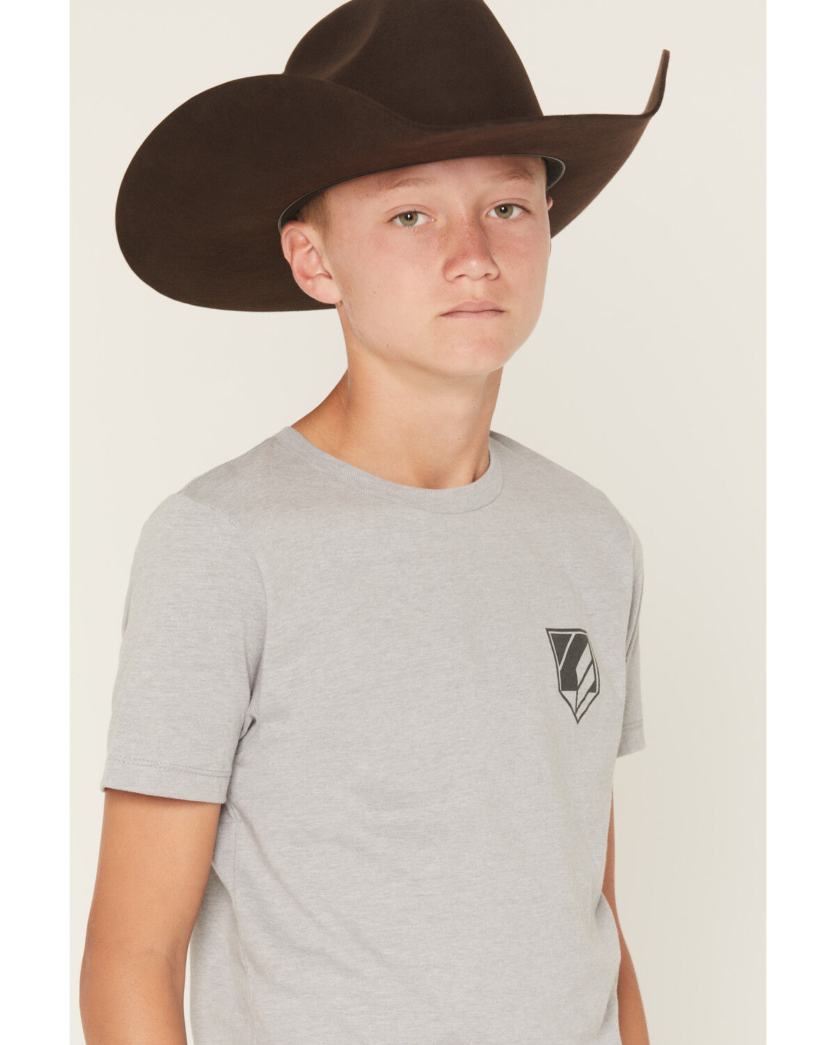 Image #3 - RANK 45&reg; Boys' Americana Cowboy Logo Short Sleeve Graphic T-Shirt, Silver, hi-res