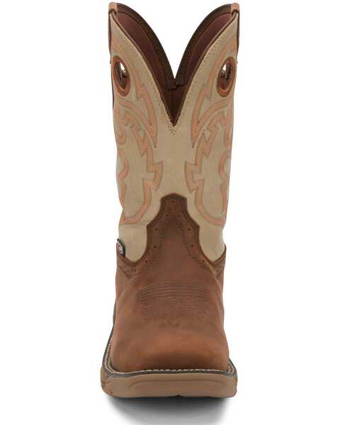Image #5 - Justin Men's Stampede Rush Western Work Boots - Composite Toe, Brown, hi-res
