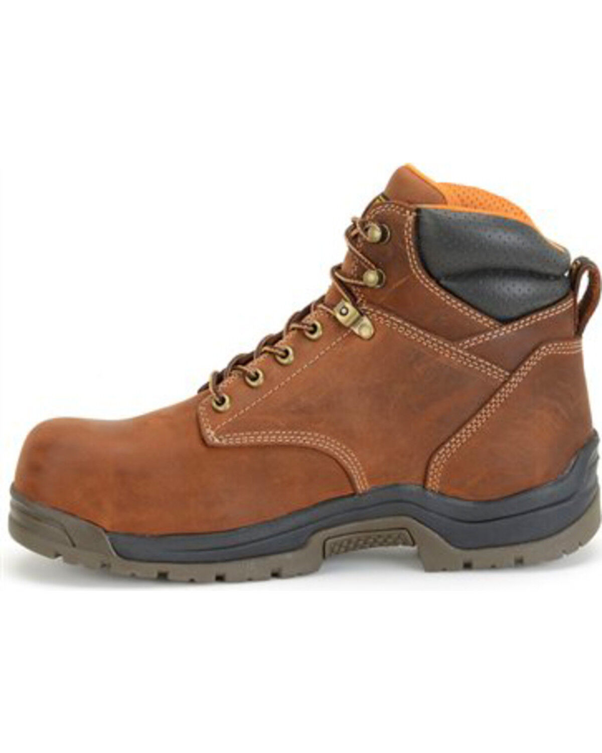 Image #3 - Carolina Men's 6" Waterproof Work Boots - Broad Toe, Brown, hi-res