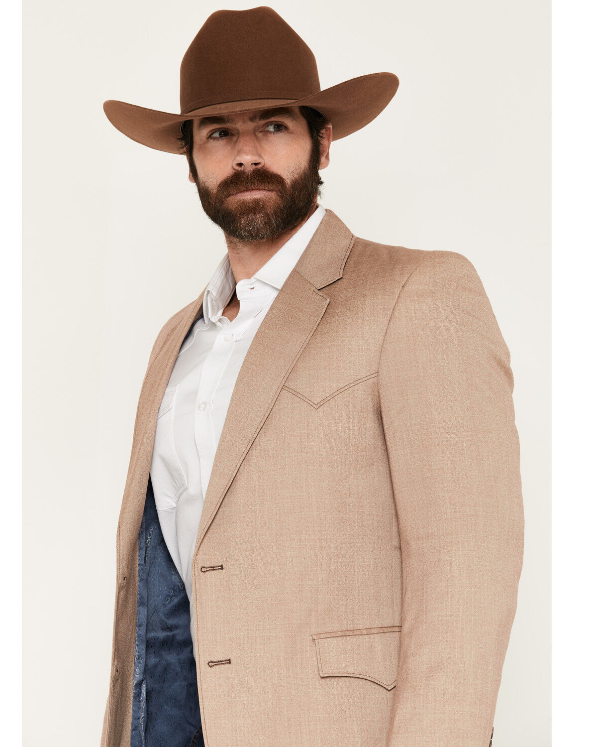 Image #2 - Circle S Men's Lubbock Button-Down Sportcoat - Big, Tan, hi-res