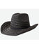Image #1 - Brixton Houston Straw Cowboy Hat, Black, hi-res