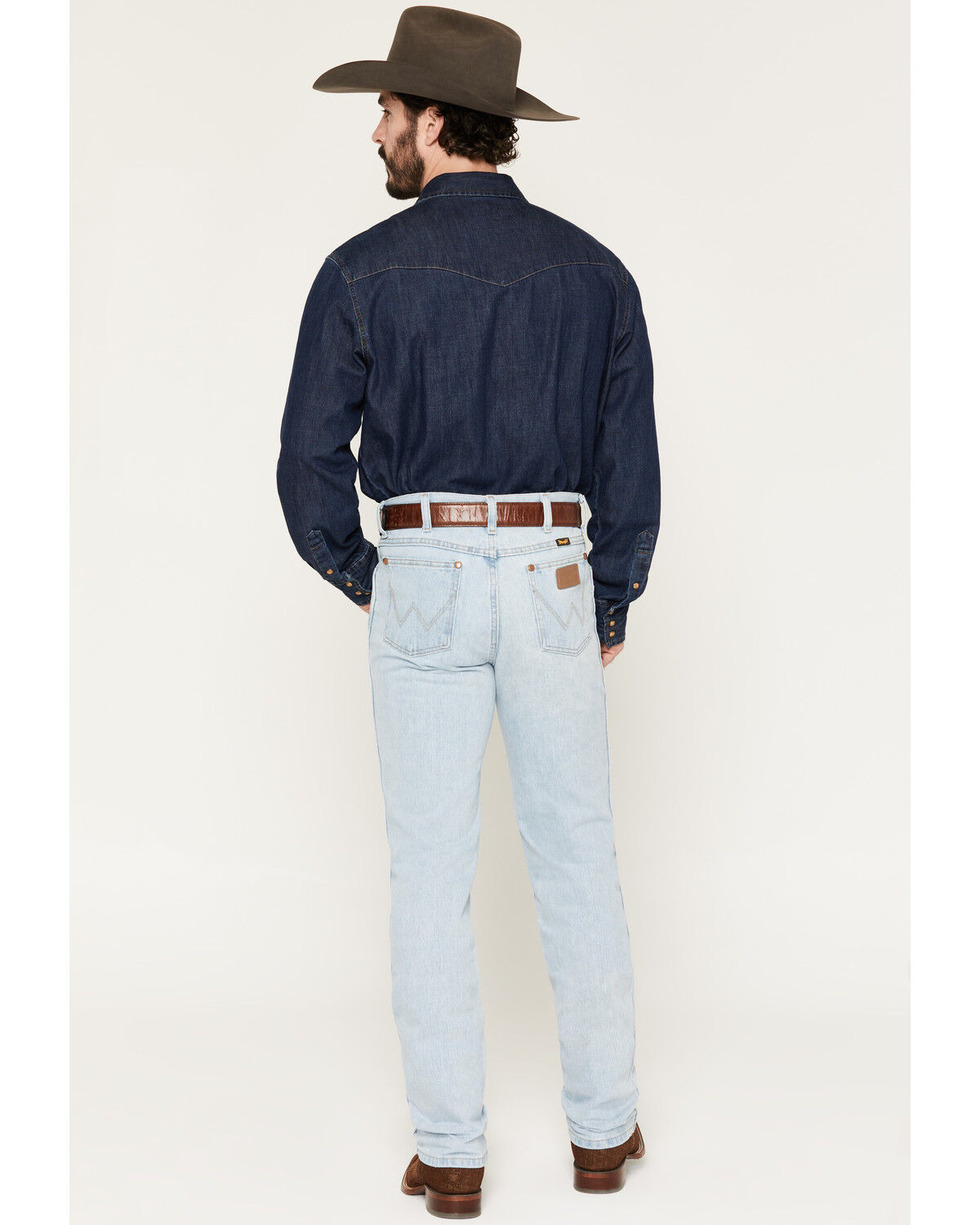 Image #3 - Wrangler Men's 936 Cowboy Cut Slim Fit Prewashed Jeans, Bleach Indigo, hi-res