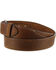 Image #2 - Justin Men's Classic Western Leather Belt, Brown, hi-res