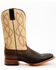 Image #2 - RANK 45® Men's Deuce Western Boots - Broad Square Toe, Cream/brown, hi-res