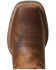 Image #4 - Ariat Boys' Boot Barn Exclusive Orguillo Mexicano II Distressed Western Boot - Broad Square Toe, Brown, hi-res