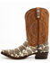 Image #3 - Dan Post Men's 12" Exotic Python Western Boots - Snip Toe , Brown, hi-res