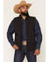 Image #1 - RANK 45&reg; Men's Lariat Southwestern Print Softshell Vest - Tall, Black, hi-res