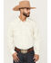 Image #1 - Cody James Men's Rustic Range Tonal Striped Long Sleeve Snap Western Shirt - Tall, Cream, hi-res