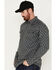 Image #2 - Cody James Men's FR Geo Print Long Sleeve Snap Work Shirt , Charcoal, hi-res