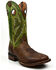 Image #1 - Dan Post Men's Leon Crazy Horse Performance Leather Western Boot - Broad Square Toe, Green, hi-res