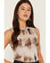 Image #2 - Youth In Revolt Women's Running Horse Mesh Tank Top, Tan, hi-res