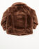 Image #3 - Urban Republic Infant Girls' Faux Fur Snap Jacket , Coffee, hi-res