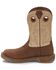 Image #3 - Justin Men's Stampede Rush Western Work Boots - Composite Toe, Brown, hi-res