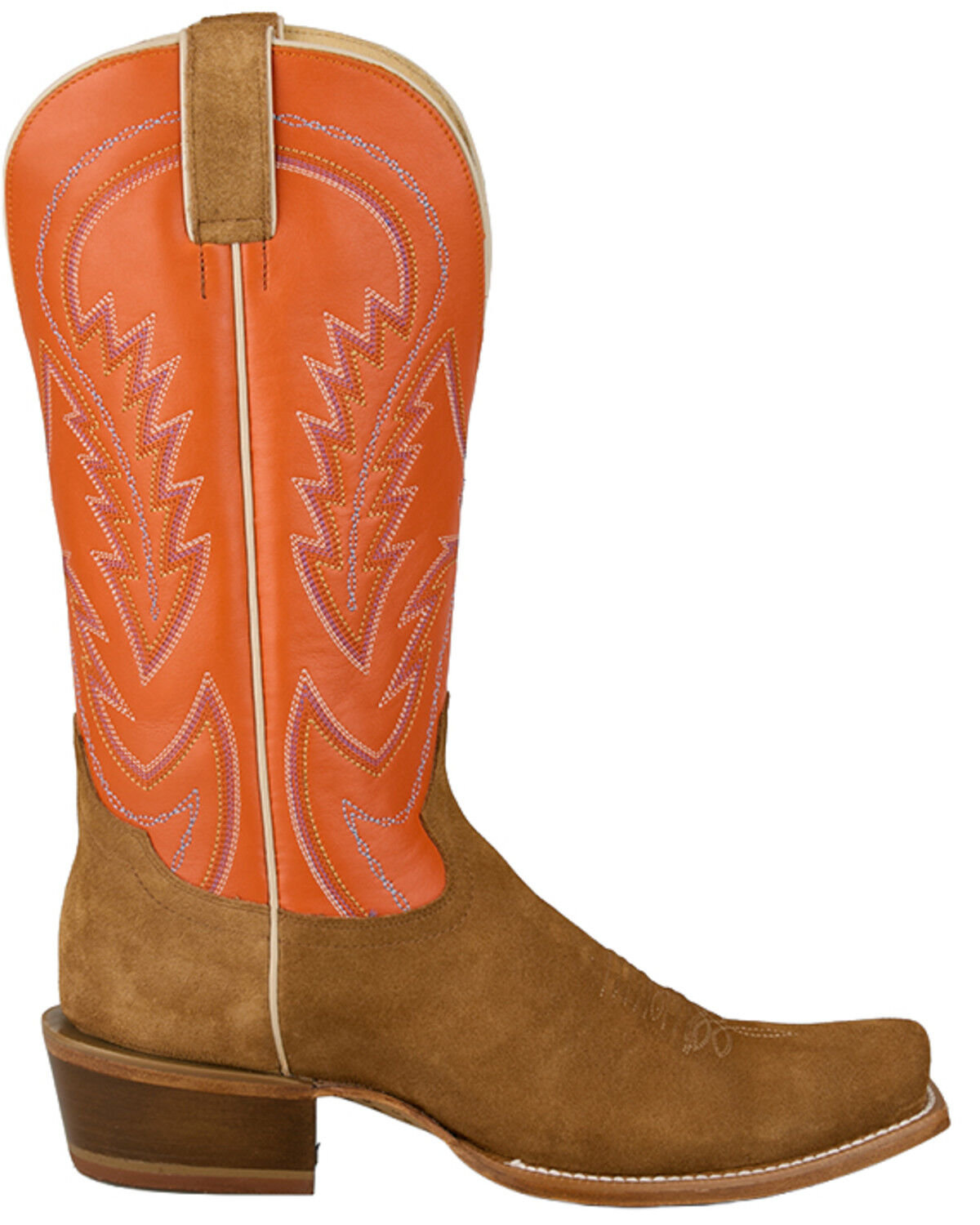Image #2 - Tony Lama Men's Jax Suede Western Boots - Square Toe, Tan, hi-res