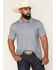 Image #1 - Rock & Roll Denim Men's Medallion Print Short Sleeve Snap Polo, Turquoise, hi-res