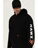 Image #2 - Hawx Men's Halstead Logo Sleeve Hooded Sweatshirt - Big & Tall, Black, hi-res