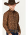 Image #2 - Cinch Boys' Paisley Print Long Sleeve Button Down Western Shirt, Black, hi-res