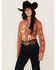 Image #1 - Wrangler Retro Women's Southwestern Print Long Sleeve Snap Western Shirt, Rust Copper, hi-res
