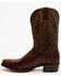 Image #3 - Dan Post Men's 12" Exotic Ostrich Leg Western Boots - Square Toe , Brass, hi-res