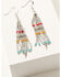 Image #1 - Shyanne Women's Frontier Antique Chain Fringe Earrings, Silver, hi-res