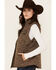 Image #2 - Ariat Women's Southwestern Print Quilted Vest, Brown, hi-res