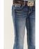 Image #4 - Miss Me Girl's Medium Wash Wing Stretch Bootcut Jeans , Dark Blue, hi-res