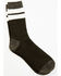 Image #1 - Brother's and Sons Men's Olive Rugby Stripe Crew Socks , Olive, hi-res