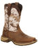 Image #1 - Durango Boys' Rebel Desert Camo Western Boots - Square Toe, Brown, hi-res