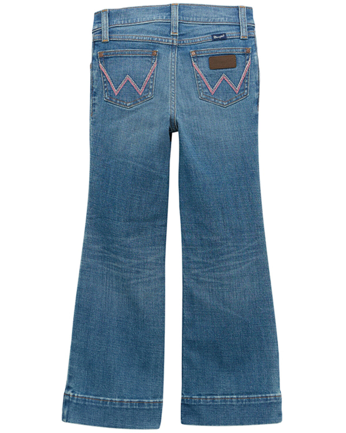 Image #1 - Wrangler Girls' Medium Wash Nala Trouser Stretch Denim Jeans, Medium Wash, hi-res