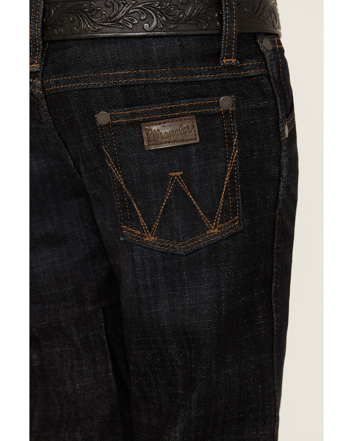 Image #4 - Wrangler Retro Little Boys' Dark Wash Dax Slim Bootcut Jeans, , hi-res