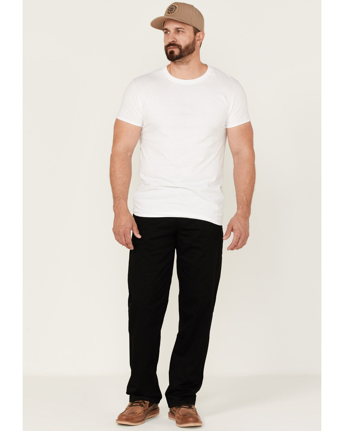 Brixton Men's Choice Stretch Twill Relaxed Fit Chino Pants, Black, hi-res