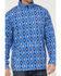 Image #3 - RANK 45&reg; Men's Shadow Southwestern Print 1/4 Zip-Front Fleece Pullover, Blue, hi-res