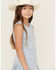 Image #2 - Shyanne Girls' Suede Fringe Mini Dress , Blue, hi-res