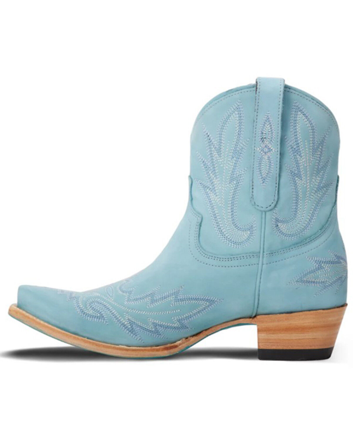 Image #3 - Lane Women's Lexington Western Booties - Snip Toe, Blue, hi-res