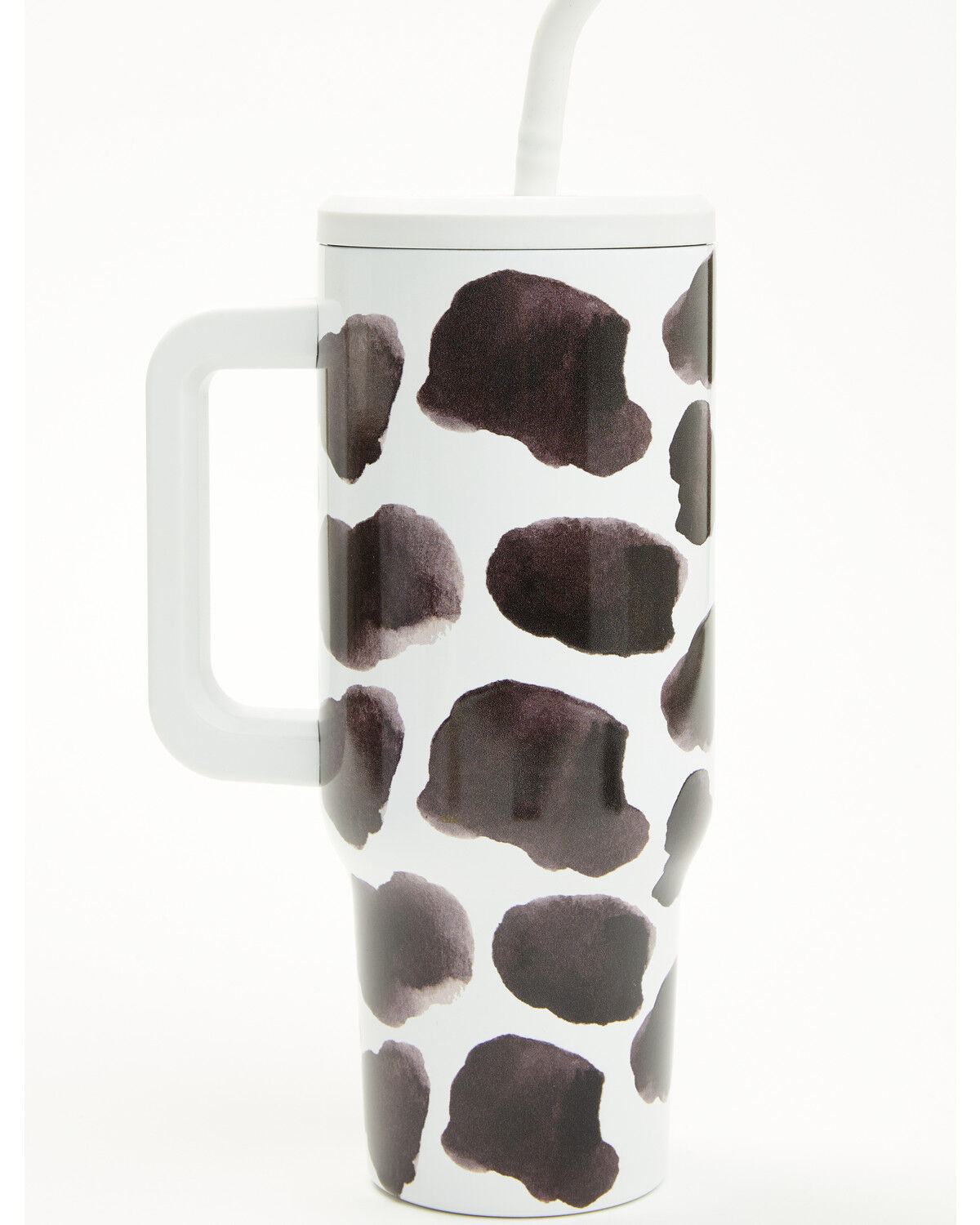 Image #1 - Boot Barn 40oz Cow Print Tumbler with Straw, Multi, hi-res