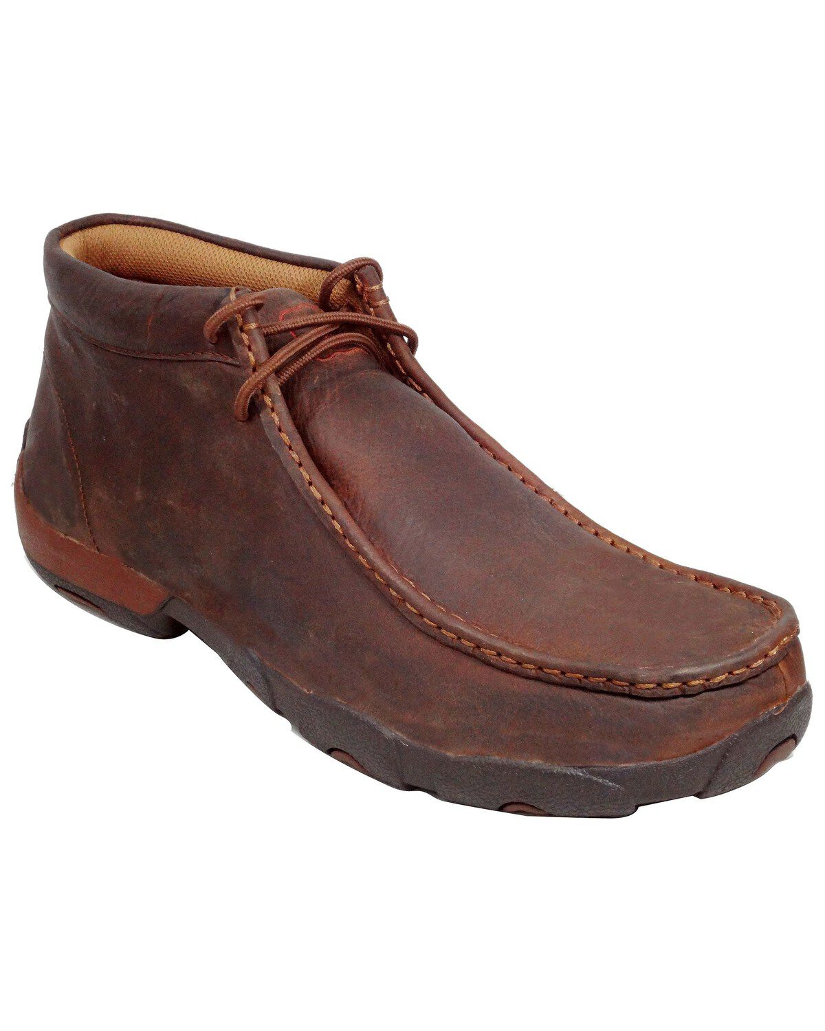 Image #1 - Twisted X Men's Lace Up Driving Mocs, Copper, hi-res