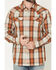 Image #3 - Moonshine Spirit&reg; Men's Rusty Nail Plaid Print Long Sleeve Snap Western Shirt, Rust Copper, hi-res