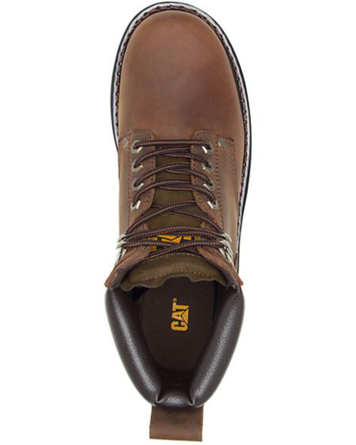 Image #5 - CAT Men's Second Shift Work Boots, Dark Brown, hi-res