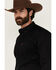 Image #2 - Ariat Men's Solid Twill Long Sleeve Western Woven Shirt, Black, hi-res