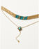 Image #1 - Shyanne Women's Golden Turquoise Beaded Choker Necklace, Turquoise, hi-res