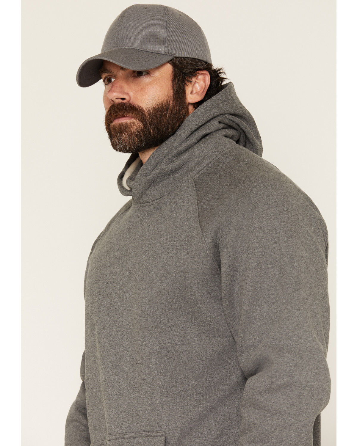 Image #2 - Forge Workwear Men's FR Graphic Hooded Sweatshirt, Charcoal, hi-res