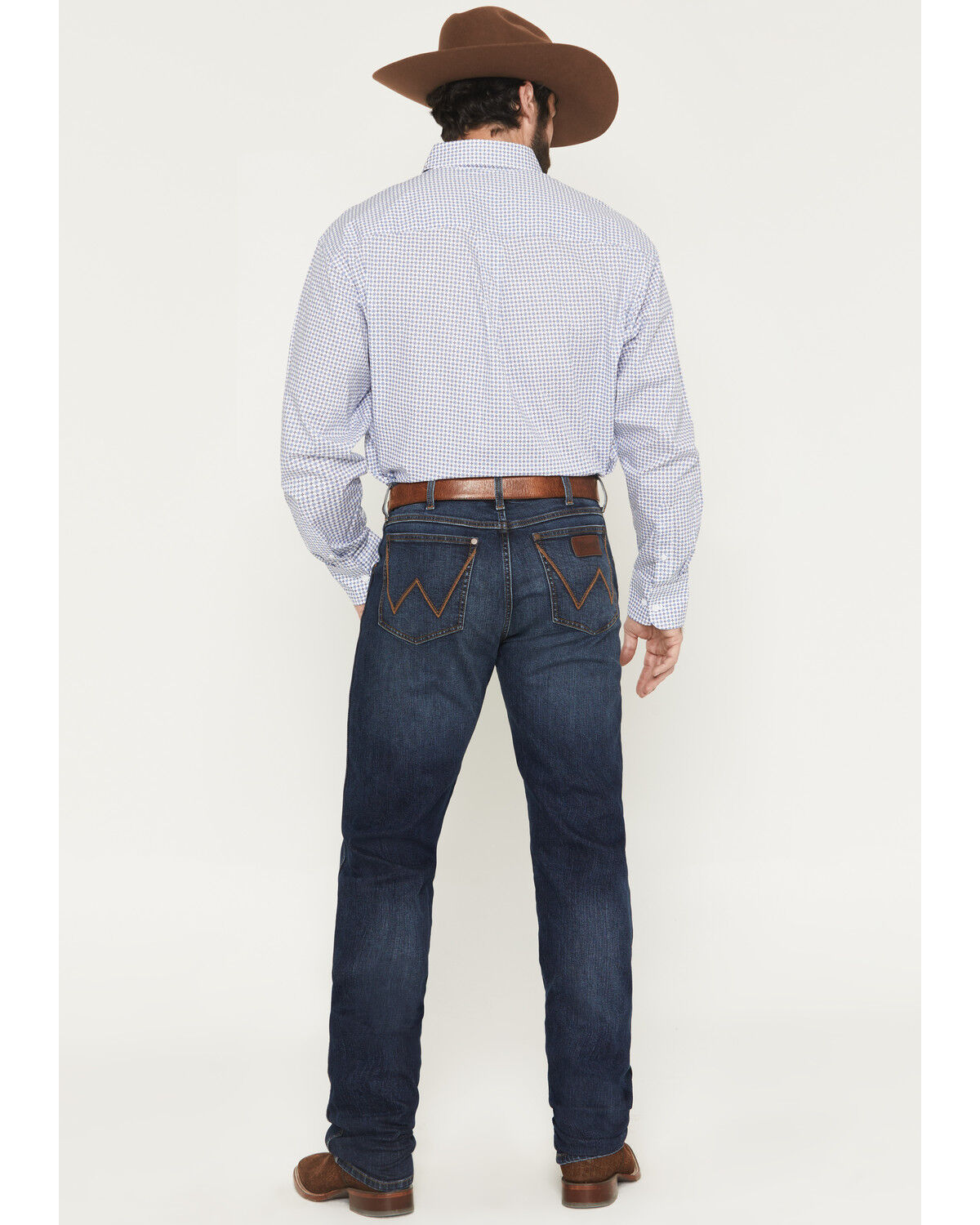 Image #3 - Wrangler Retro Men's 88MWZ Stanton Medium Wash Slim Straight Stretch Denim Jeans, Medium Wash, hi-res