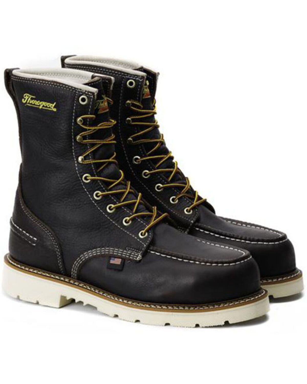 Thorogood Men's Boot Barn Exclusive Waterproof 8" USA Moc Work Boots - Steel Toe, Brown, hi-res