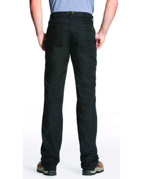 Image #1 - Ariat Men's Rebar M4 Stretch Canvas Utility Straight Pants , Black, hi-res