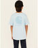 Image #4 - Carhartt Boys' Carhartt Logo Short Sleeve Graphic T-Shirt , Light Blue, hi-res