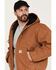 Image #2 - Carhartt Men's Flannel Lined Loose Fit Firm Duck Active Jacket, Brown, hi-res