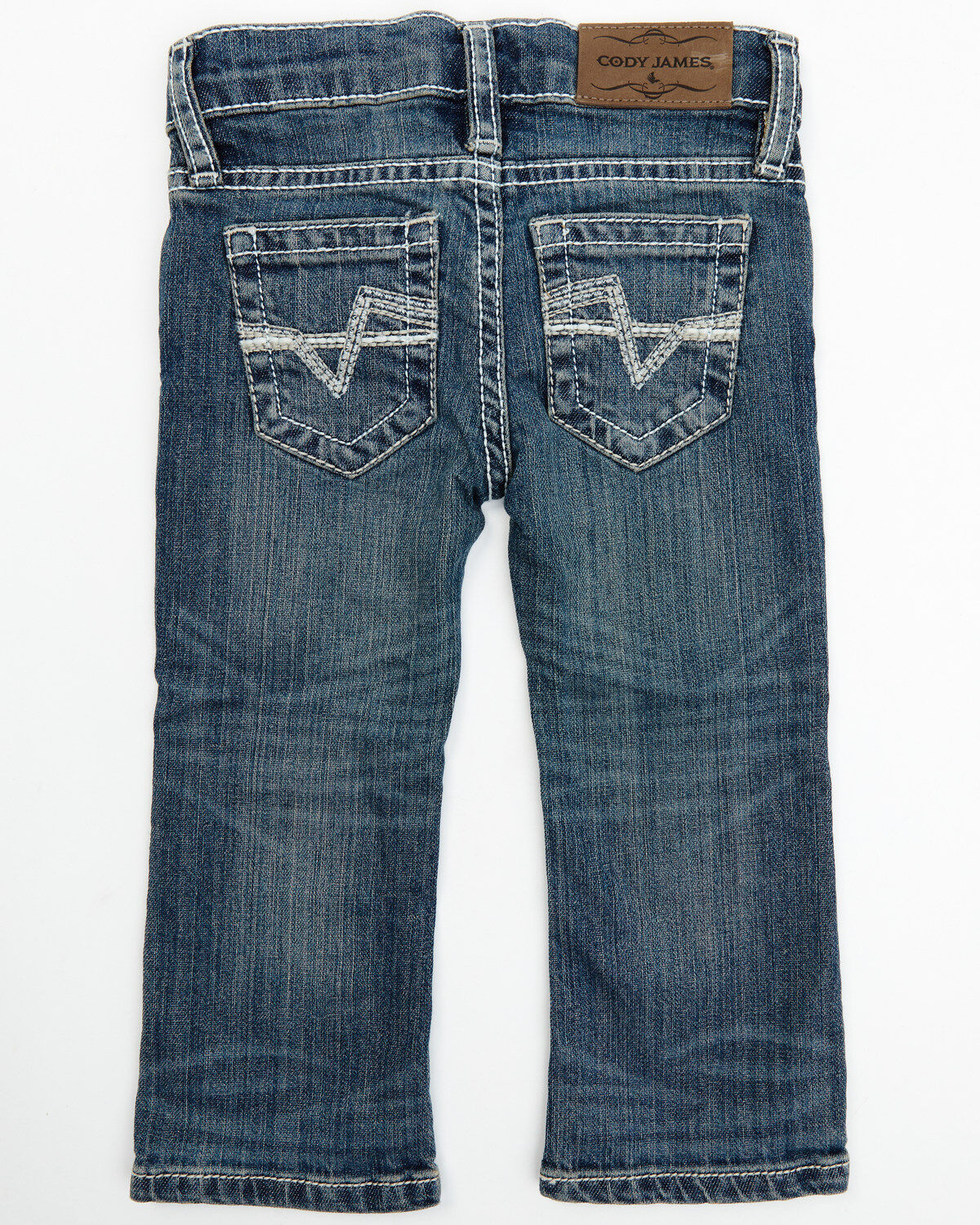 Image #3 - Cody James Toddler Boys' Stone Cold Wash Slim Boot Stretch Jeans, Dark Medium Wash, hi-res